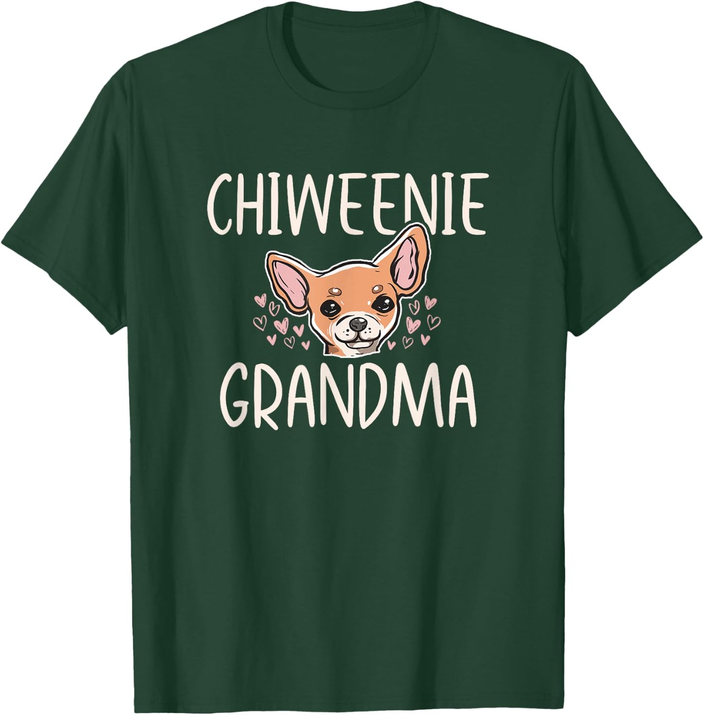 Chiweenie Mom Grandma Funny Cute Dog Owner Love Lover Men Women T-Shirt - T-Shirt | Forest