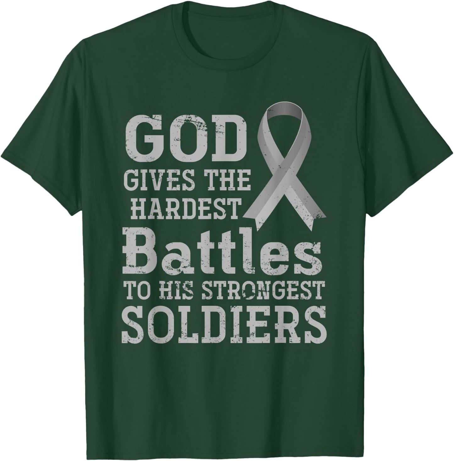Lung Cancer Fighter Christian Gift Lung Cancer Awareness T-Shirt - T-Shirt | Forest