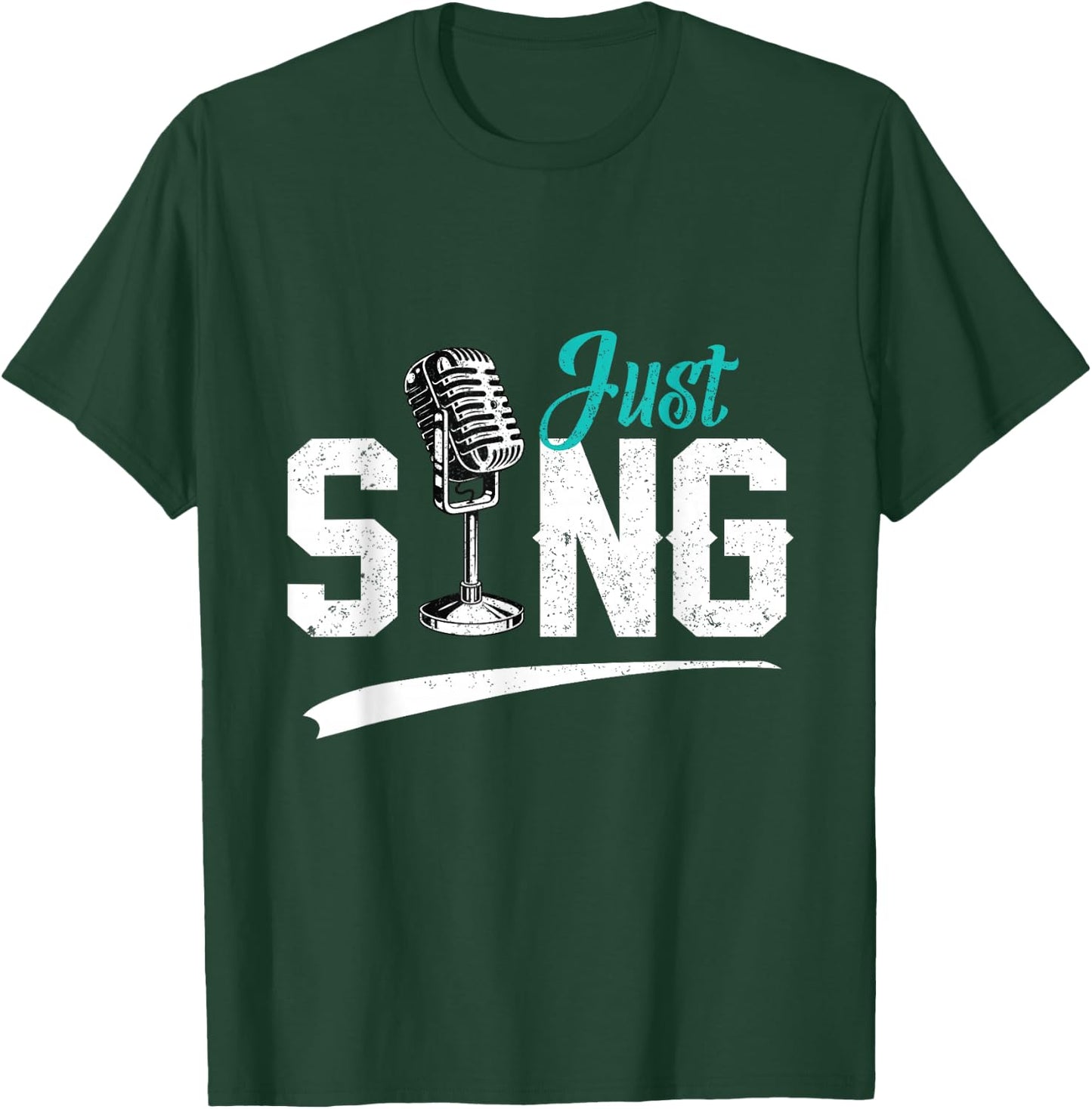 Microphone Singing Vocal Singer Musical Gift T-Shirt - T-Shirt | Forest