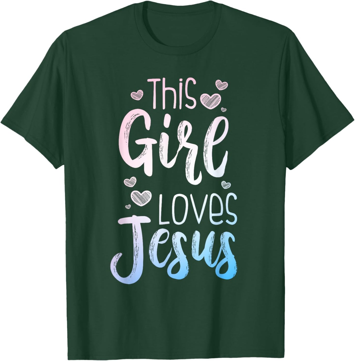 Best Jesus Art Girl Religion Christian Decoration T-Shirt - T-Shirt | Forest