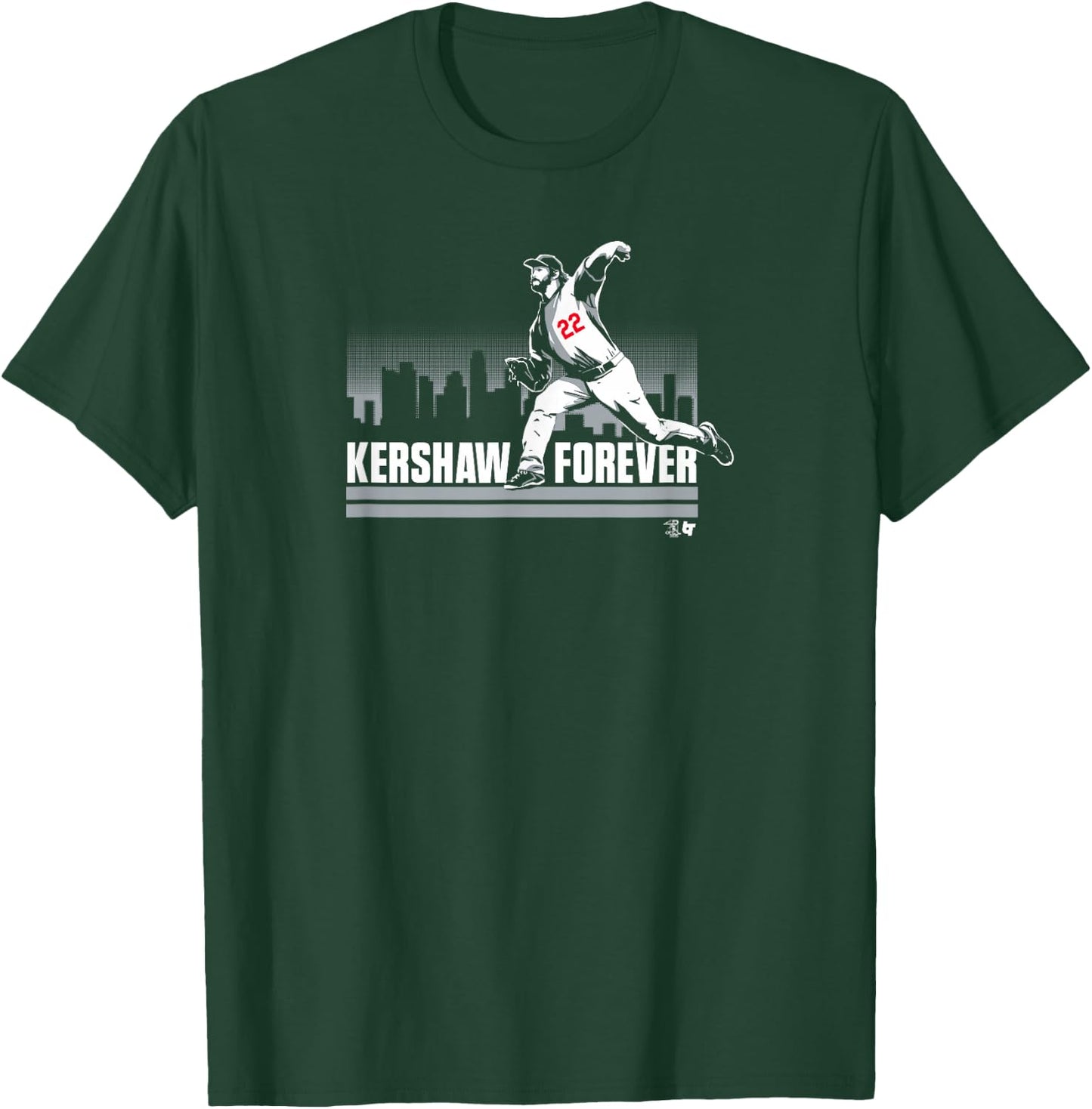 Officially Licensed Clayton Kershaw - Kershaw Forever T-Shirt - T-Shirt | Forest