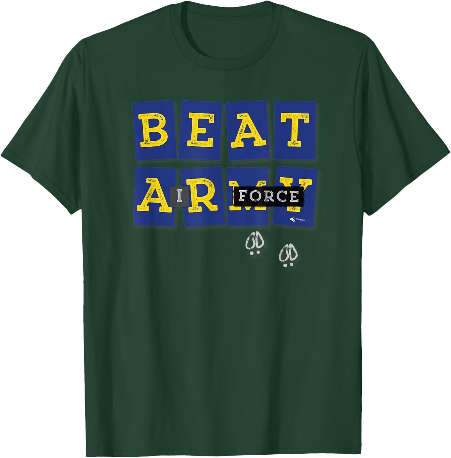 Beat Air Force Goat Tracks Funny Navy Blue Edition T-Shirt - T-Shirt | Forest