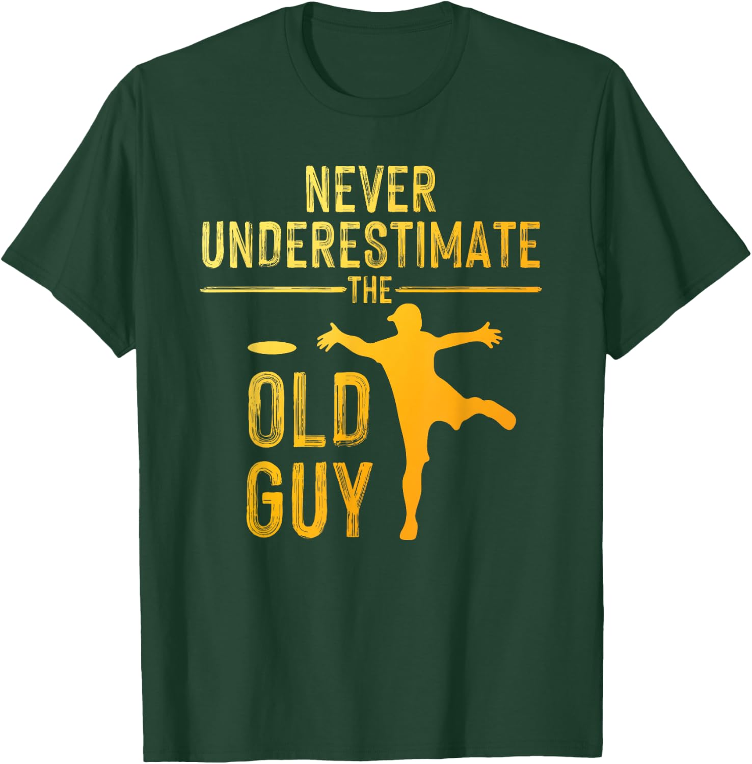 Disc Golf Art Grandpa Disc Golfer Disc Golf Player T-Shirt - T-Shirt | Forest