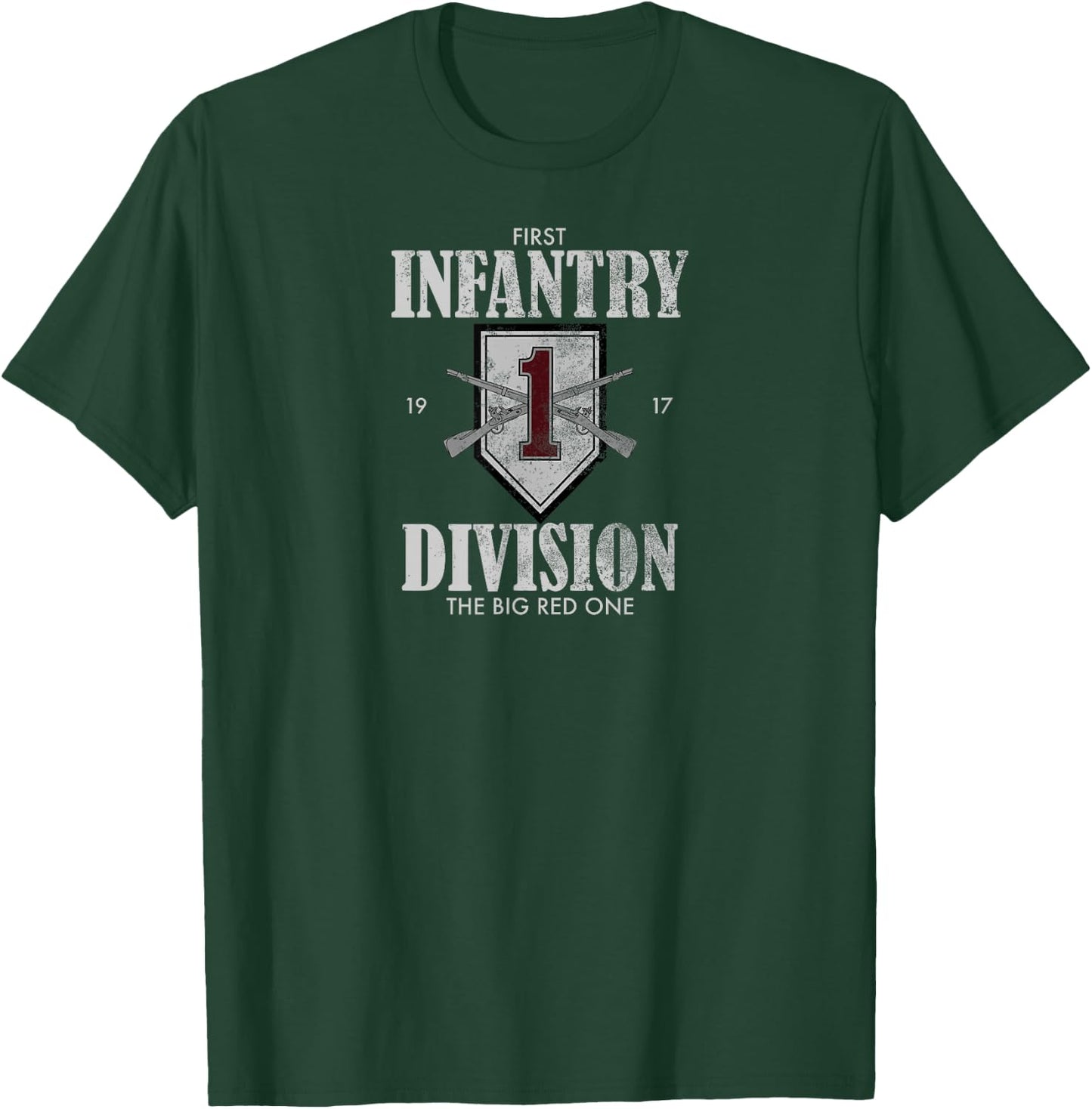 1st Infantry Division (distressed) T-Shirt - T-Shirt | Forest