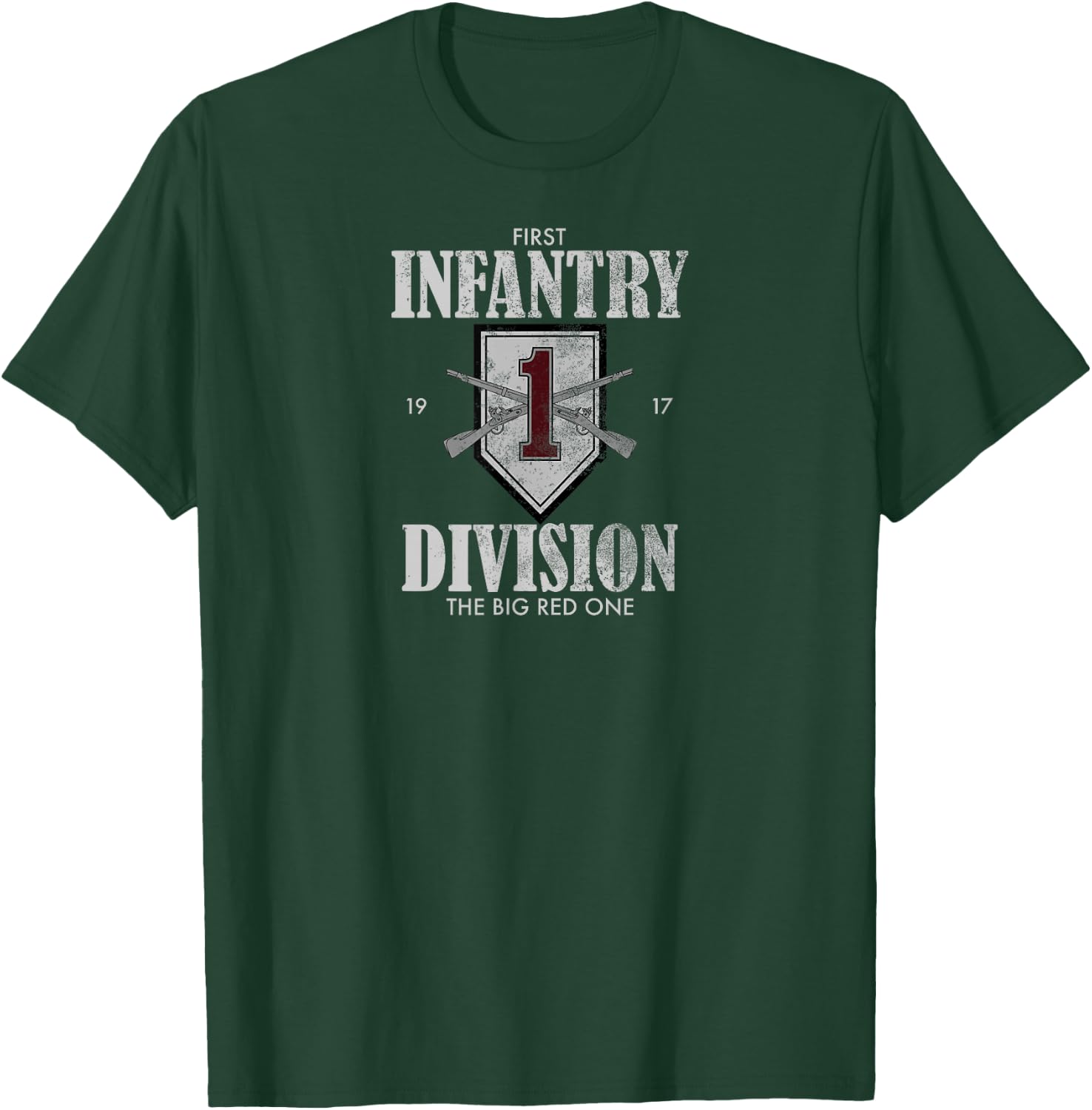 1st Infantry Division (distressed) T-Shirt - T-Shirt | Forest