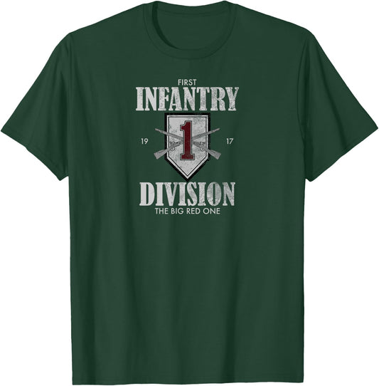 1st Infantry Division (distressed) T-Shirt - T-Shirt | Forest