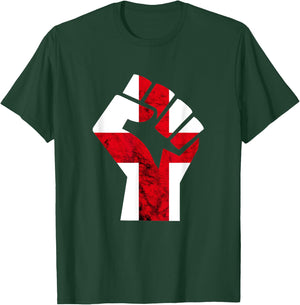 England Handfist Power St George's Cross English Pride T-Shirt - T-Shirt | Forest