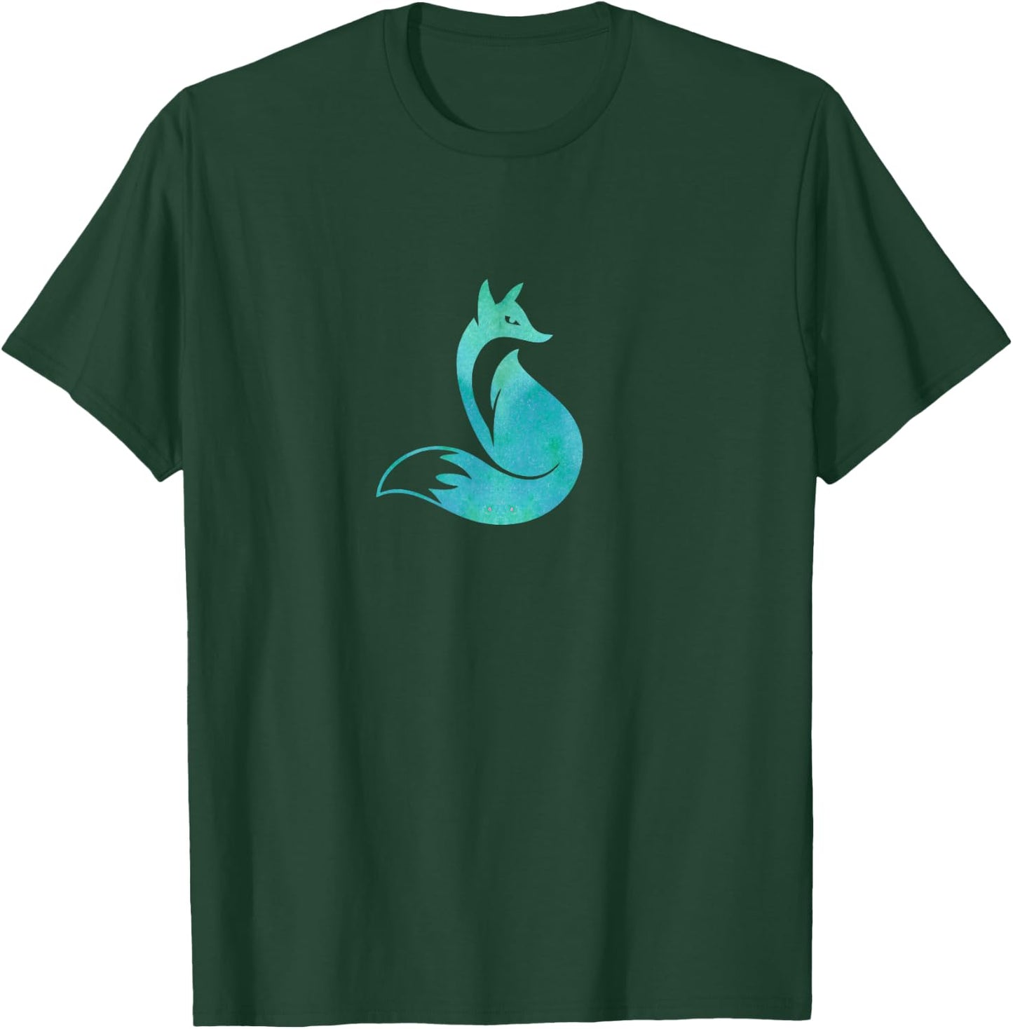Fox Teal Watercolor Gift a Girl T-Shirt - T-Shirt | Forest