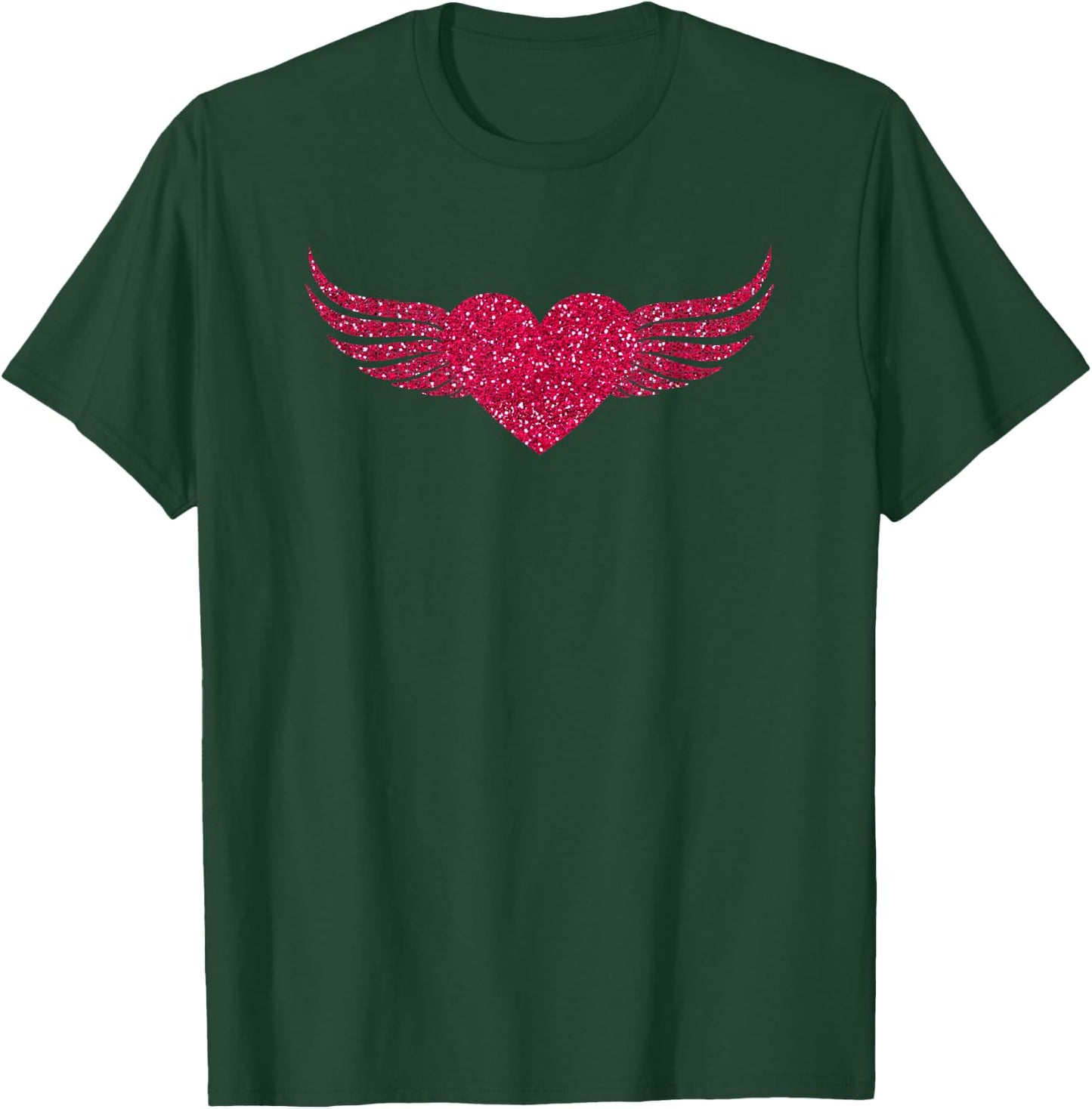Cool Pink Angel Wings Heart T-Shirt - T-Shirt | Forest