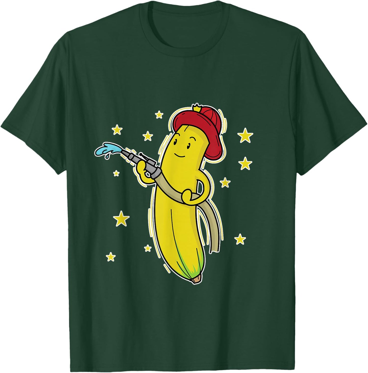Fire Fighter Banana T-Shirt - T-Shirt | Forest
