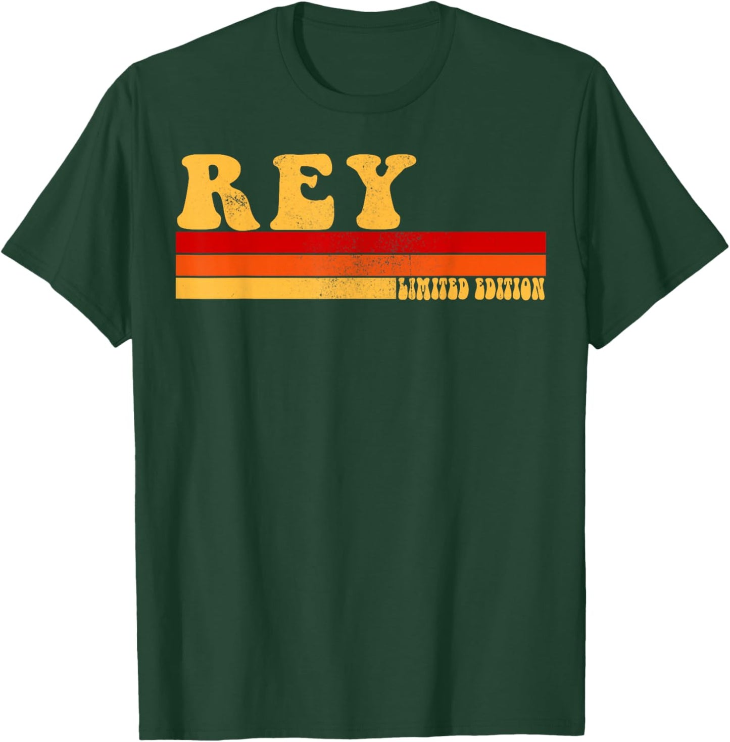 REY Name Personalized Idea Men Retro Vintage REY T-Shirt - T-Shirt | Forest