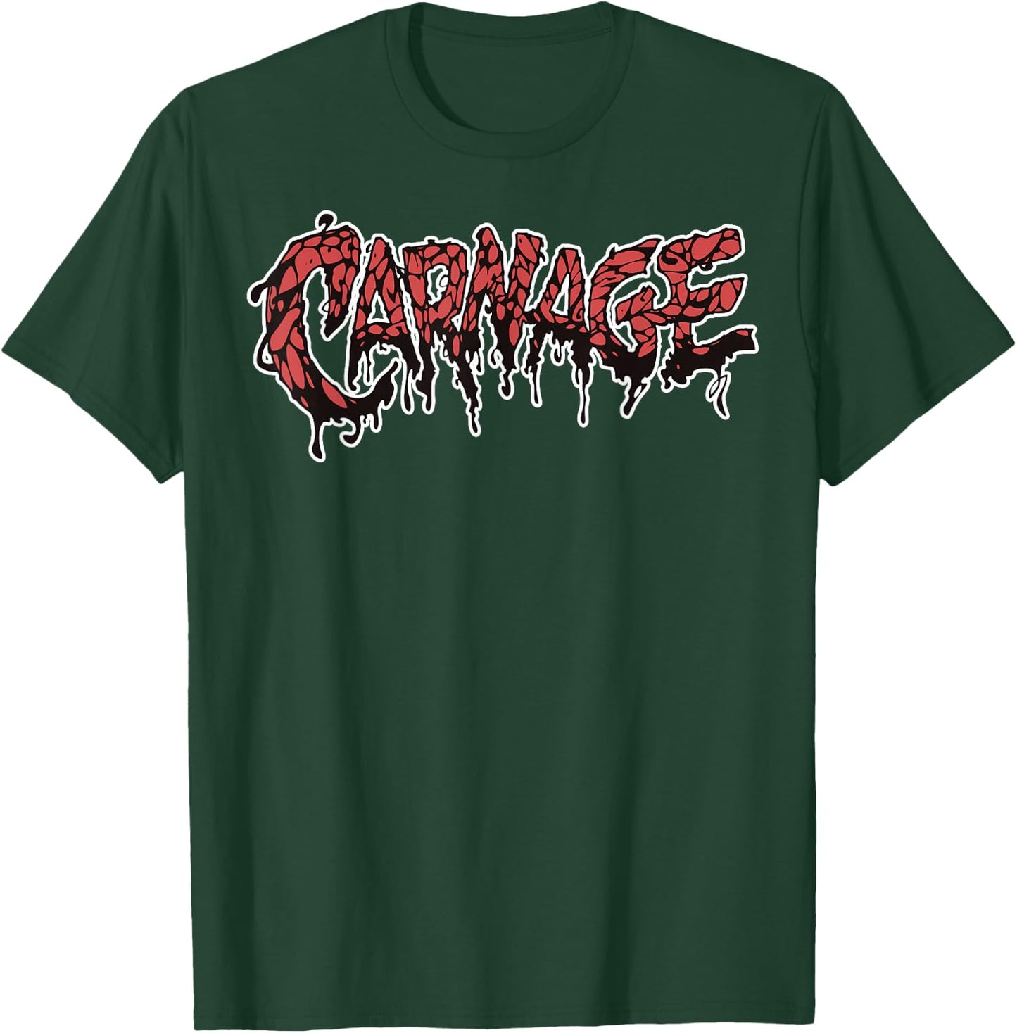 Marvel Carnage Ripped Logo T-Shirt - T-Shirt | Forest