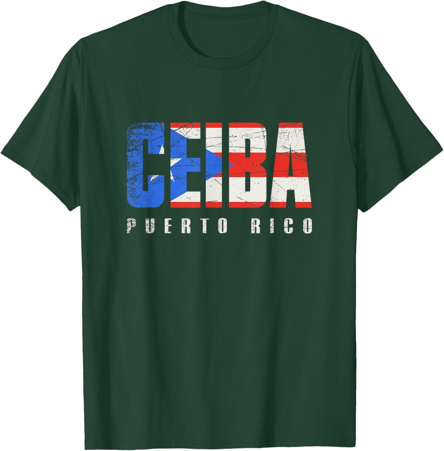 Puerto Rican flag Ceiba Puerto Rico T-Shirt - T-Shirt | Forest