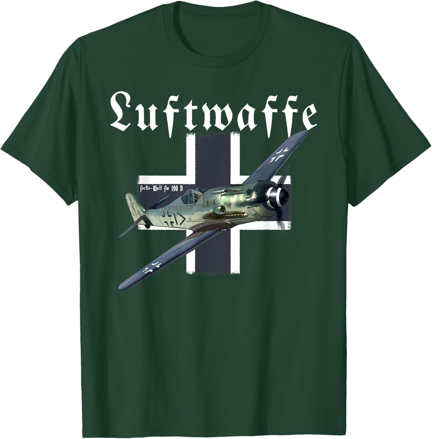 WW2 Aircraft Fighter I German Warbird I Focke-Wulf FW 190 D T-Shirt - T-Shirt | Forest