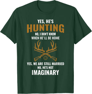 Funny Hunter Hunting Husband Wife Apparel Christmas Gift T-Shirt - T-Shirt | Forest