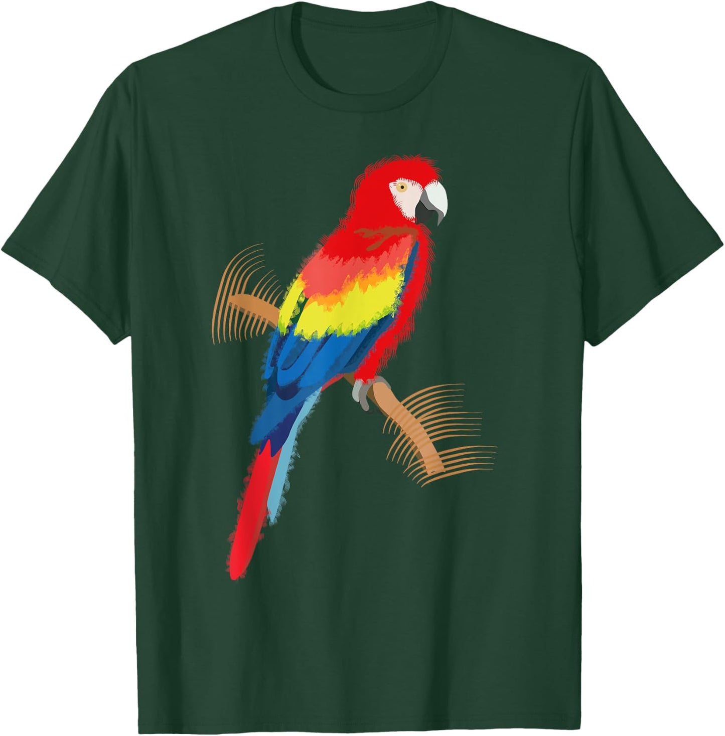 Parrot Scarlet Macaw Colourful T-Shirt - T-Shirt | Forest