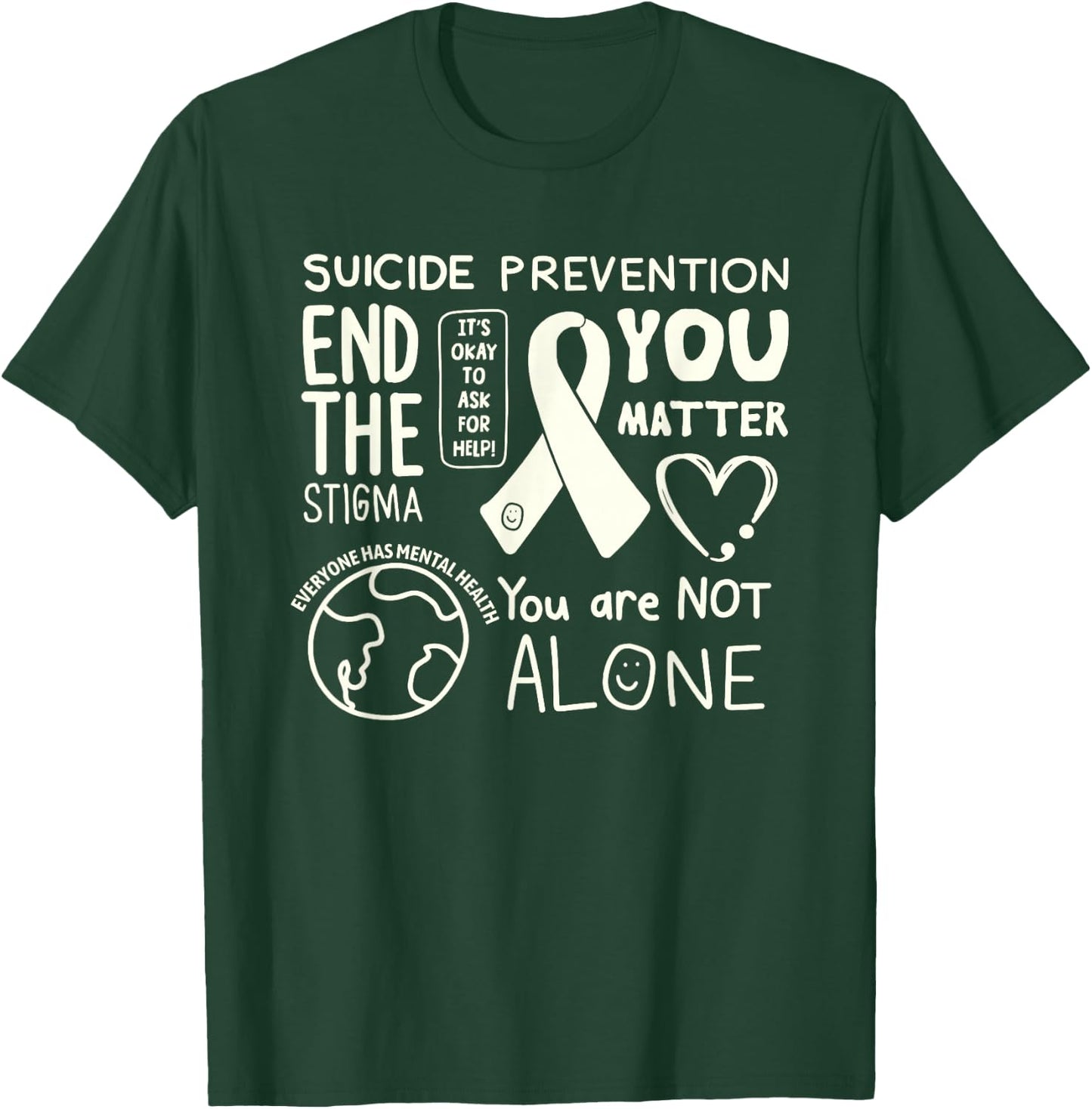 Original Happiness Project Sucide Prevention T-Shirt - T-Shirt | Forest