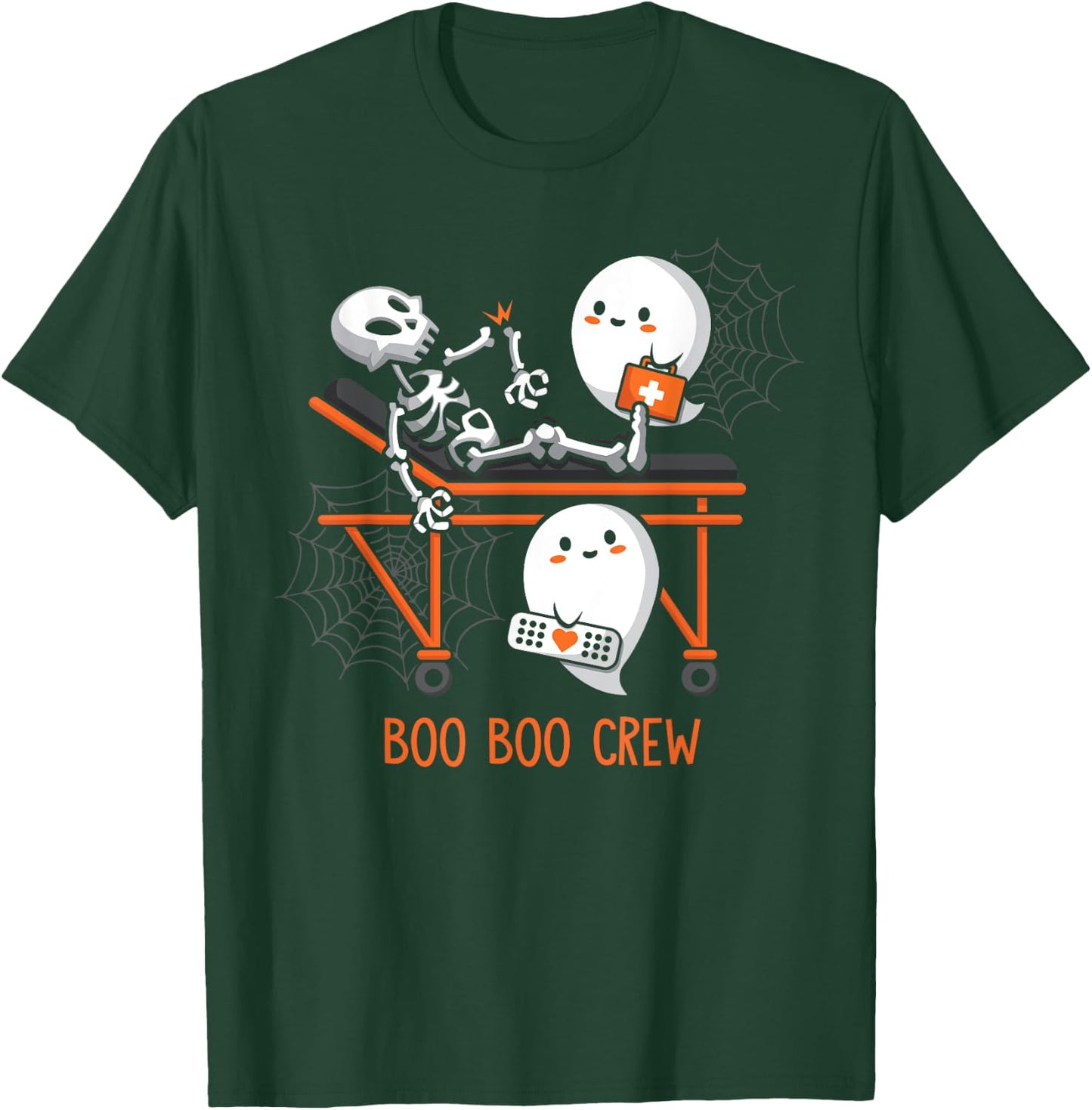 Boo Boo Crew Ghost Doctor Paramedic EMT Nurse Halloween T-Shirt - T-Shirt | Forest