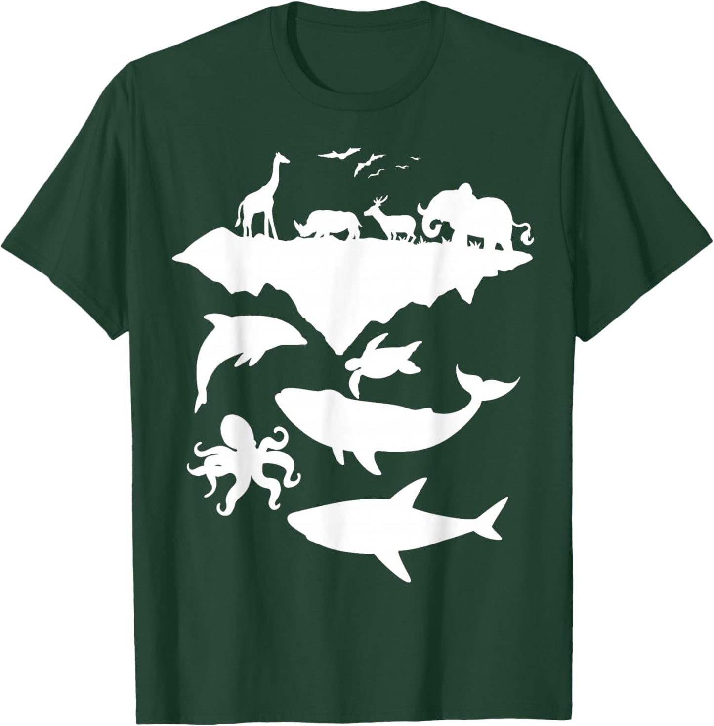Animals Of The World Wildlife Conservation Funny Environment T-Shirt - T-Shirt | Forest
