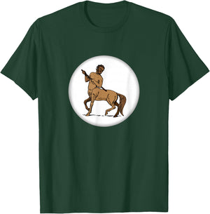 Half Horse Half Man With A Beard - Halloween Graphic T-Shirt - T-Shirt | Forest