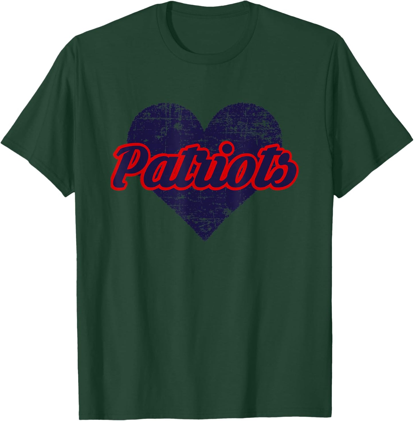 Binghamton Patriots Over Heart T-Shirt - T-Shirt | Forest