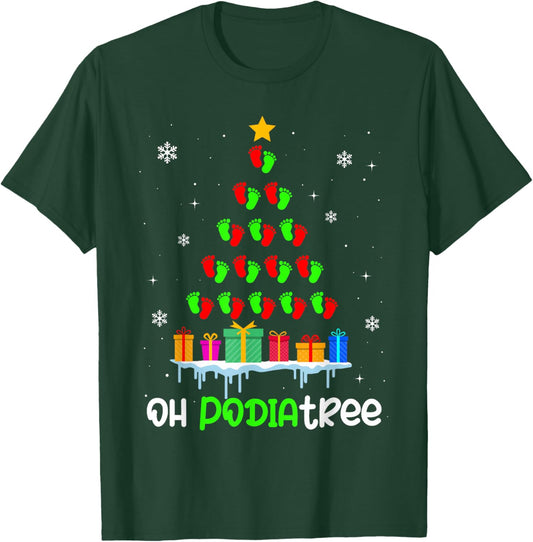 OH Podiatree Podiatrist Christmas Doctor Physician Xmas T-Shirt - T-Shirt | Forest