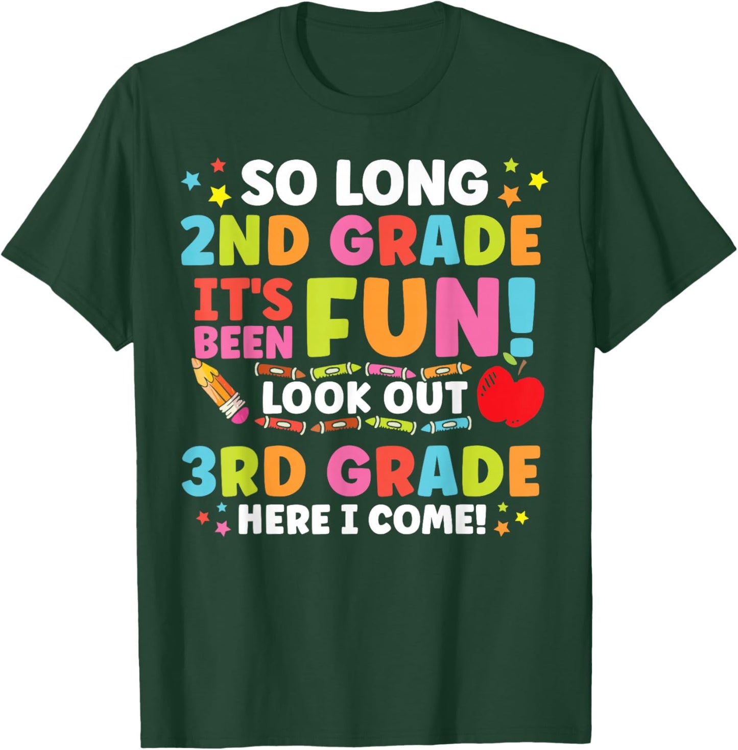 Hello 3rd Grade So Long 2nd Fun Graduation Back to School T-Shirt - T-Shirt | Forest