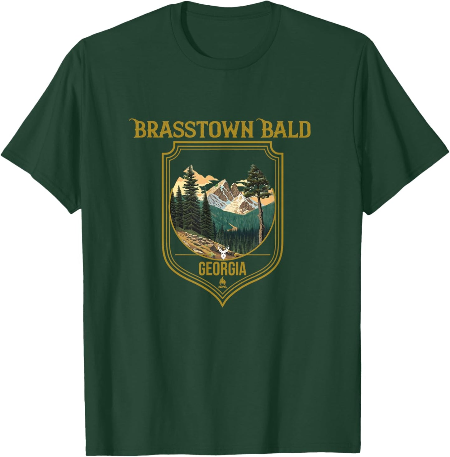 Brasstown Bald Souvenir Apparel - Brasstown Bald Hiking T-Shirt - T-Shirt | Forest
