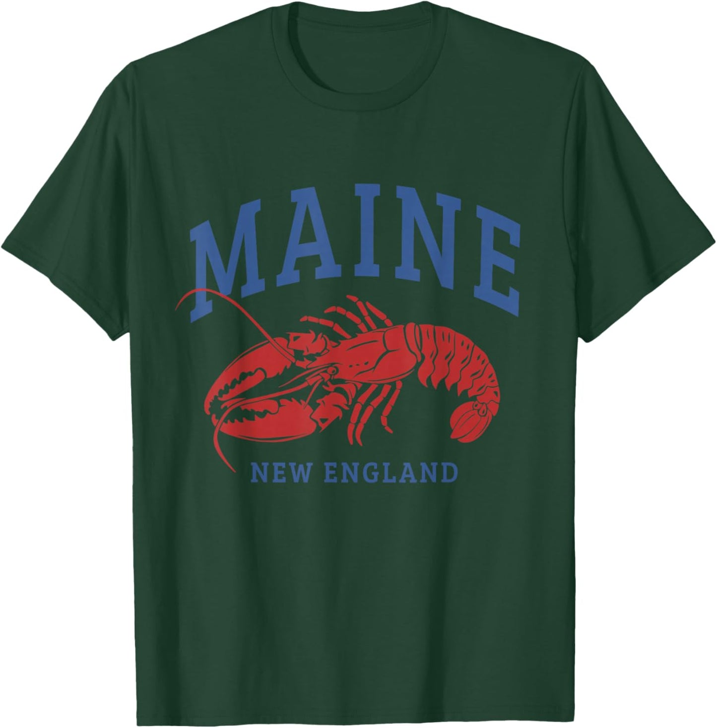 Maine New England Lobster Souvenir Pride Vintage T-Shirt - T-Shirt | Forest