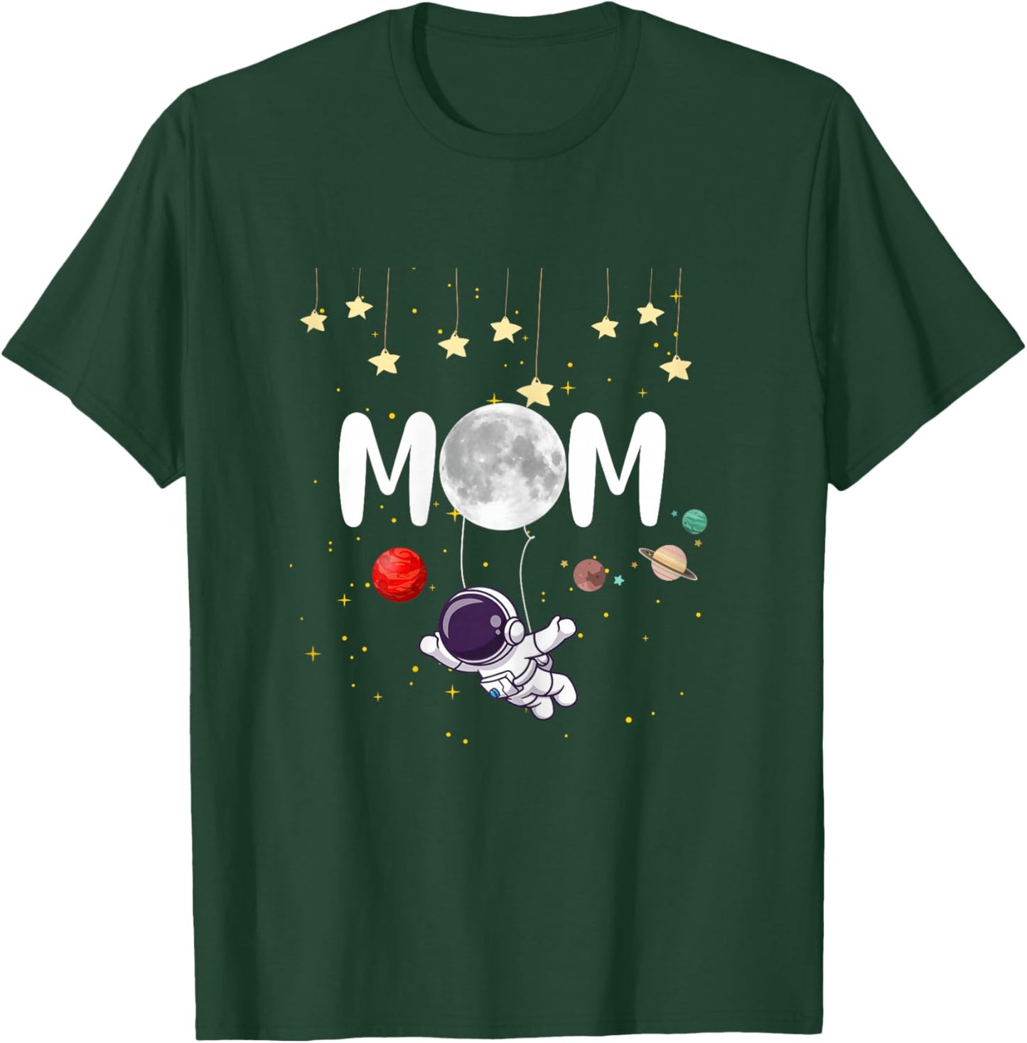 Cute Mom Space Astronaut Mama Lovely Mother's Day Woman T-Shirt - T-Shirt | Forest