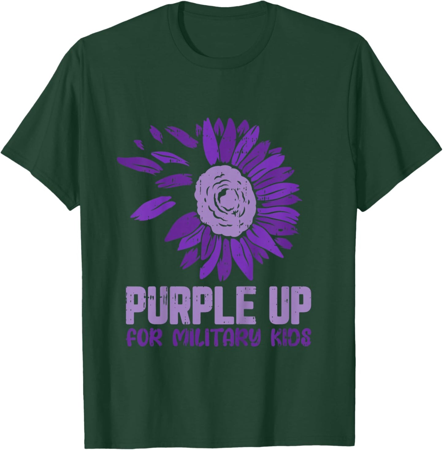 Purple Up For Military Kids Child Army Soldier Children T-Shirt - T-Shirt | Forest