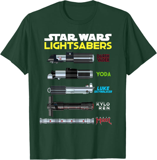Star Wars Character Lightsabers T-Shirt - T-Shirt | Forest
