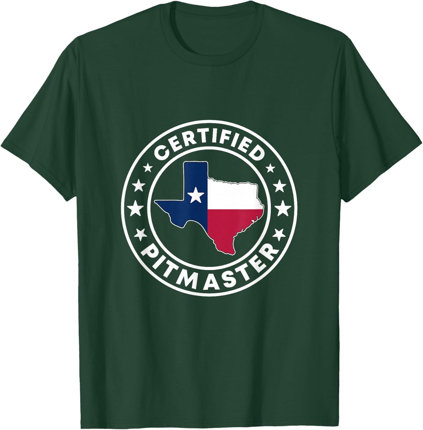 Certified Pitmaster Texan BBQ Grilling Texas Barbecue Grill T-Shirt - T-Shirt | Forest