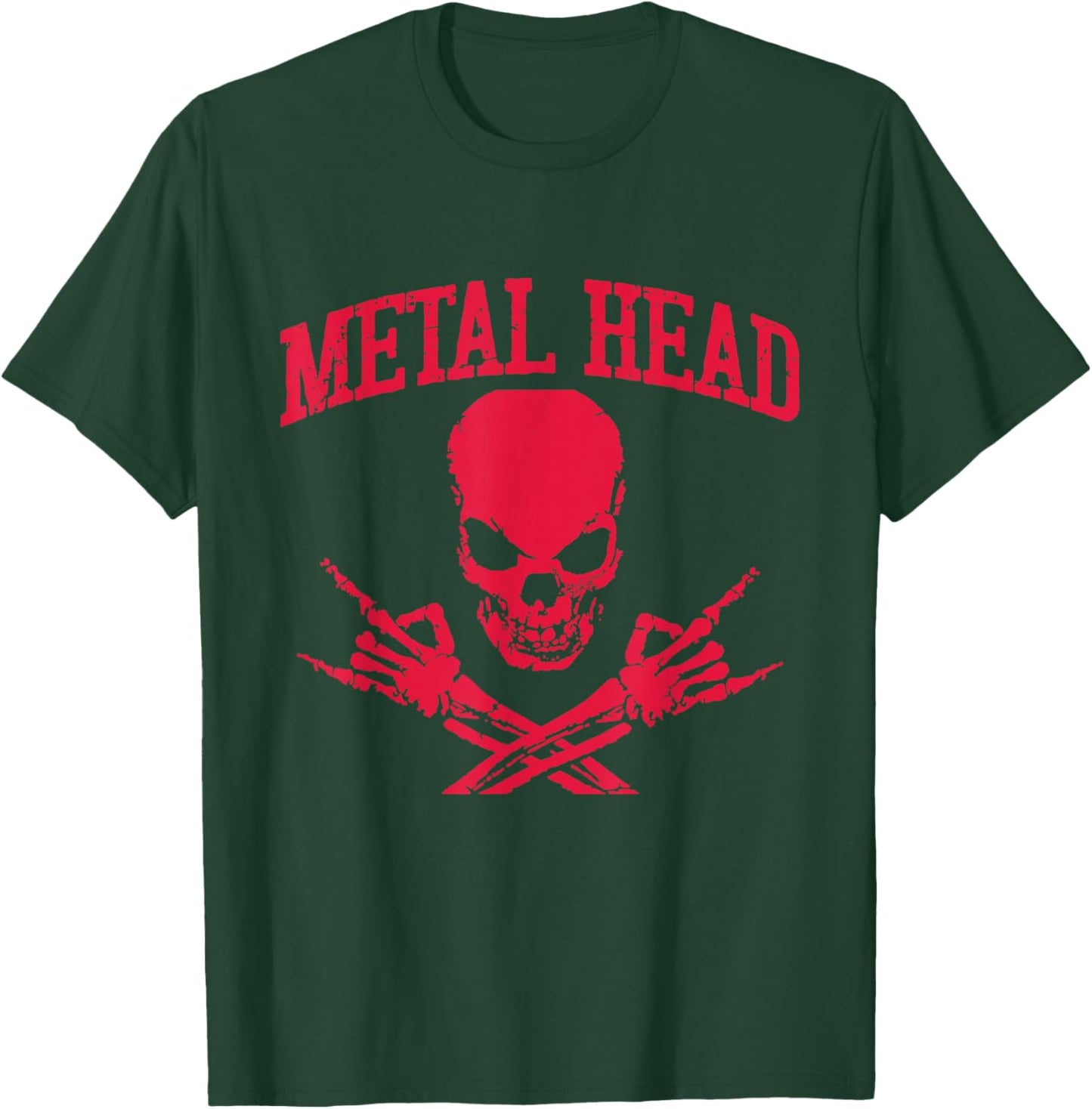 Metal Head Hard Rock N Roll Heavy Metal Music Hand Horns T-Shirt - T-Shirt | Forest
