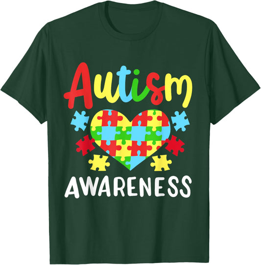 Autism Awareness , Small, Black T-Shirt - T-Shirt | Forest