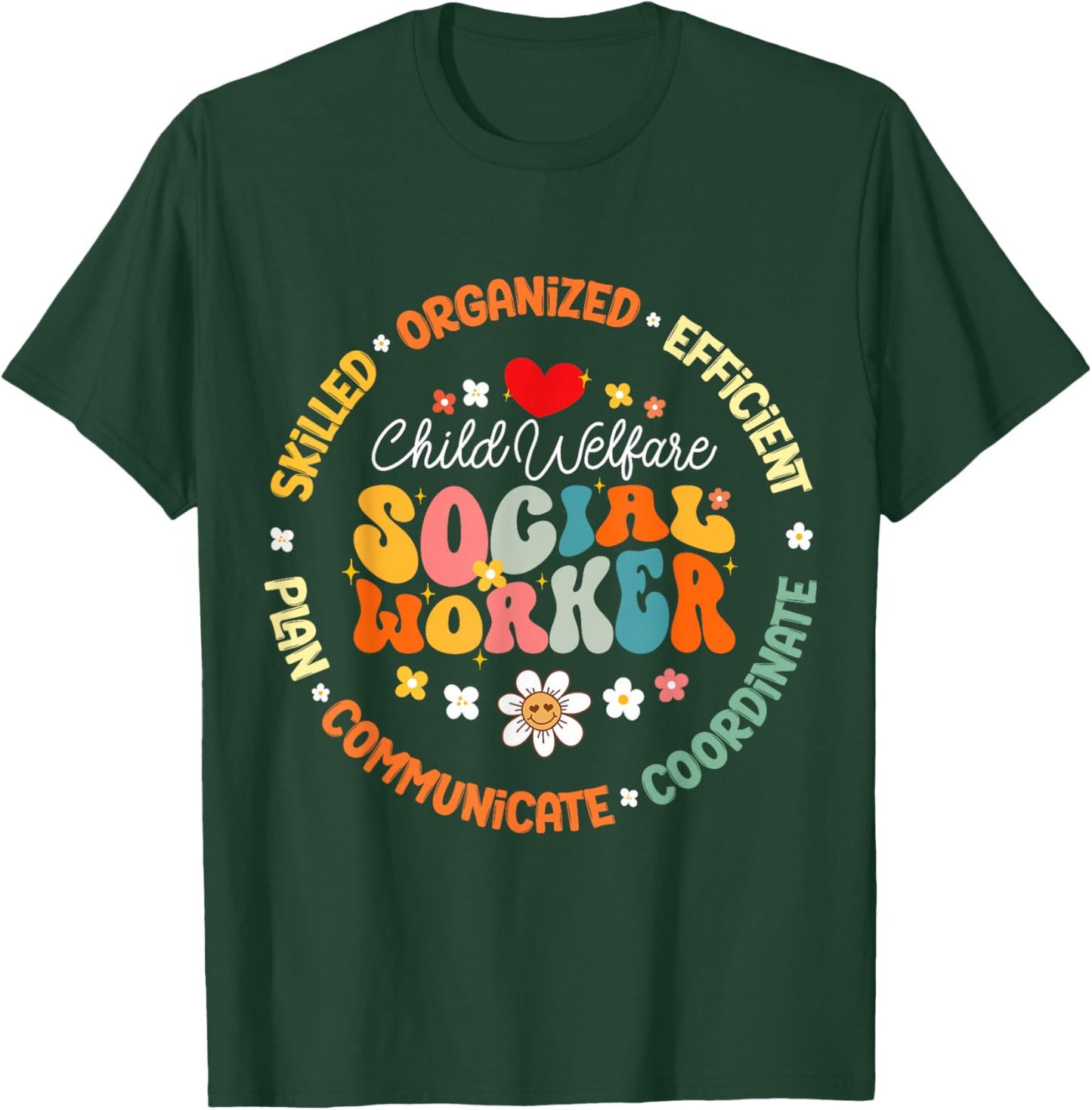 Child Welfare Social Worker Appreciation Week Back School T-Shirt - T-Shirt | Forest
