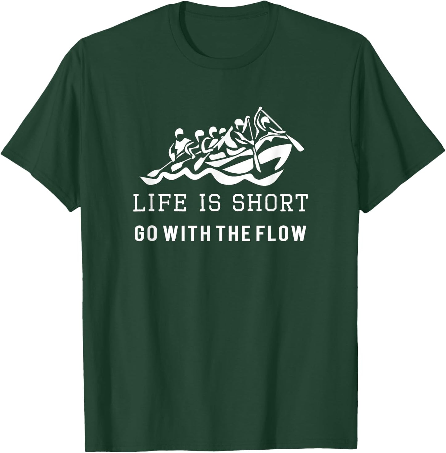 Cool Go With the Flow Whitewater Rafting Gift T-Shirt - T-Shirt | Forest