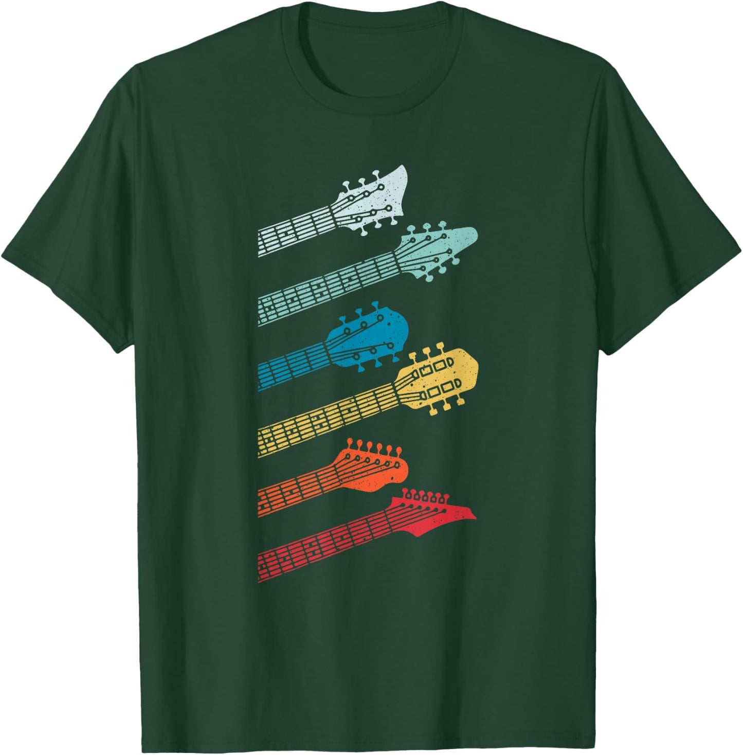 Vintage Guitar Gift Women Music Band Guitarist Stuff T-Shirt - T-Shirt | Forest