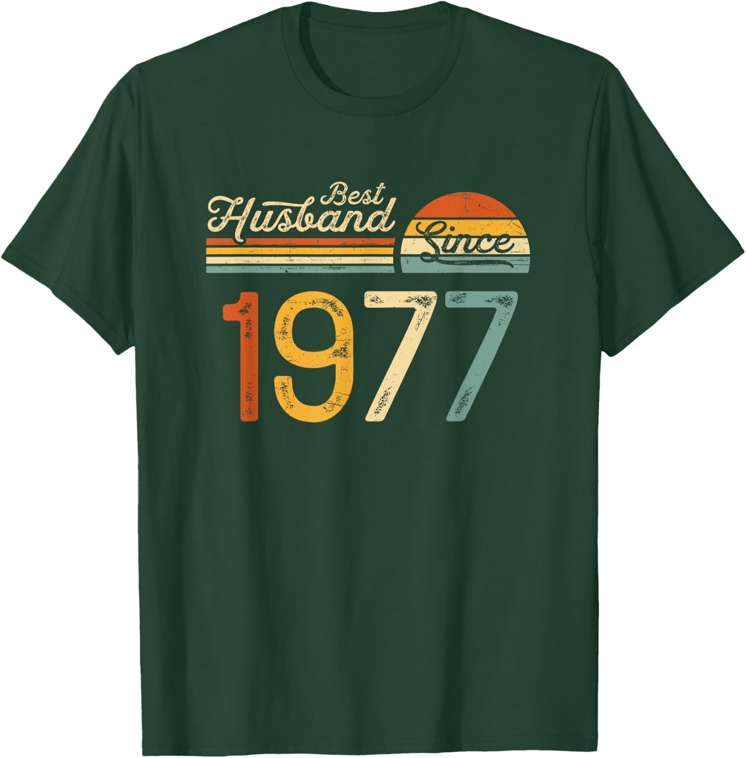48th wedding anniversary 48 years - Best Husband Since 1977 T-Shirt - T-Shirt | Forest
