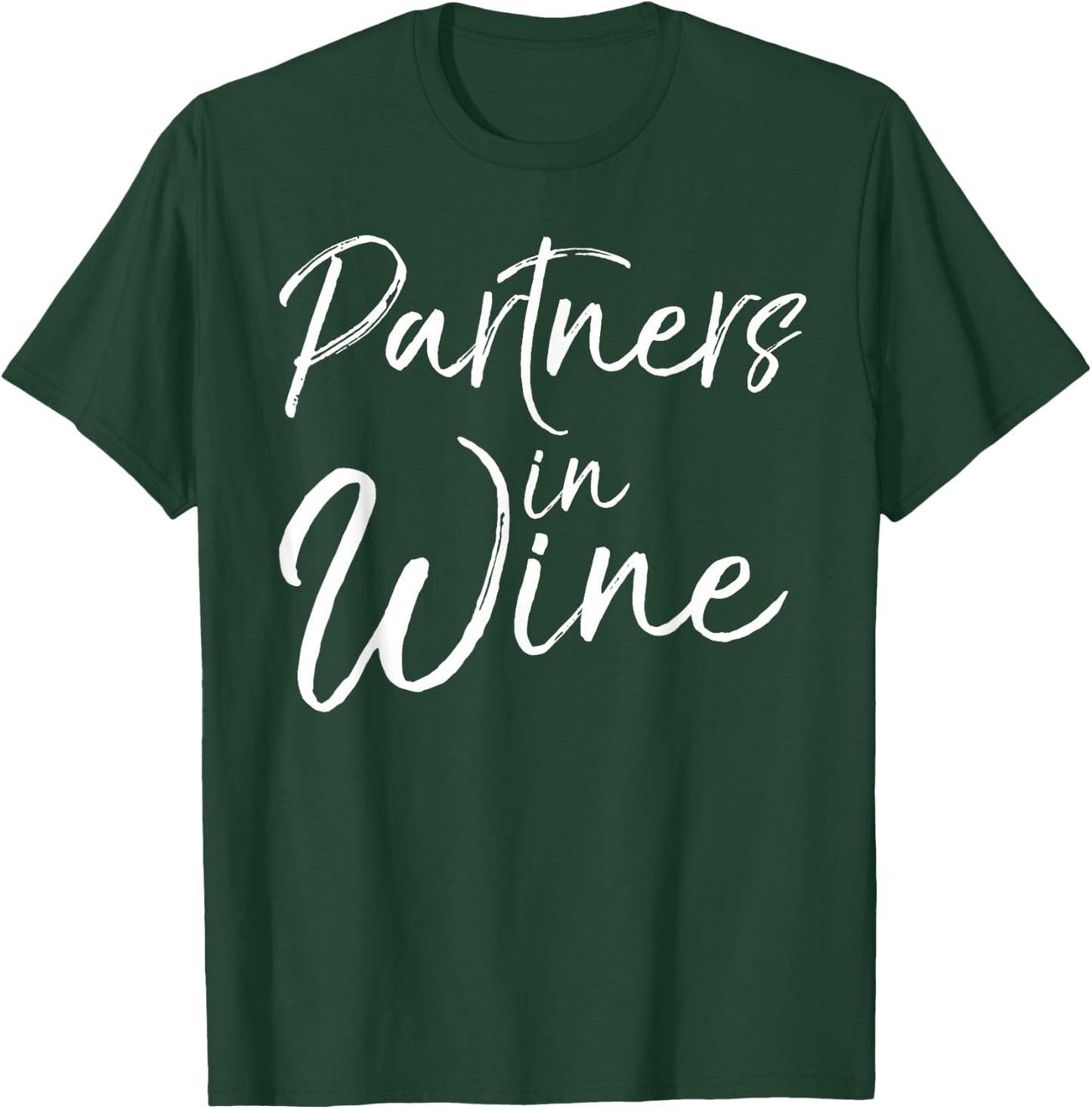 Matching Wine Club Gift Funny Pun Partners in Wine T-Shirt - T-Shirt | Forest