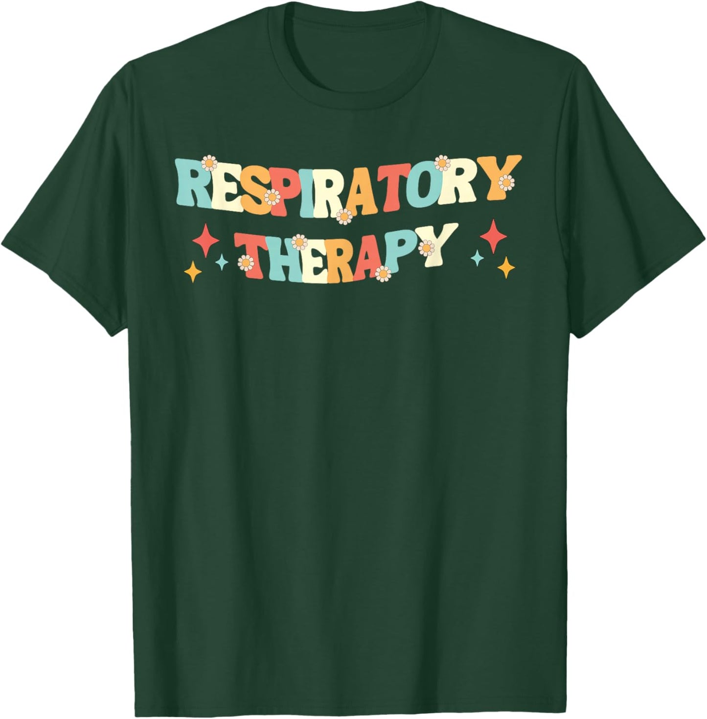 Respiratory Therapy Respiratory Therapist Retro Groovy T-Shirt - T-Shirt | Forest