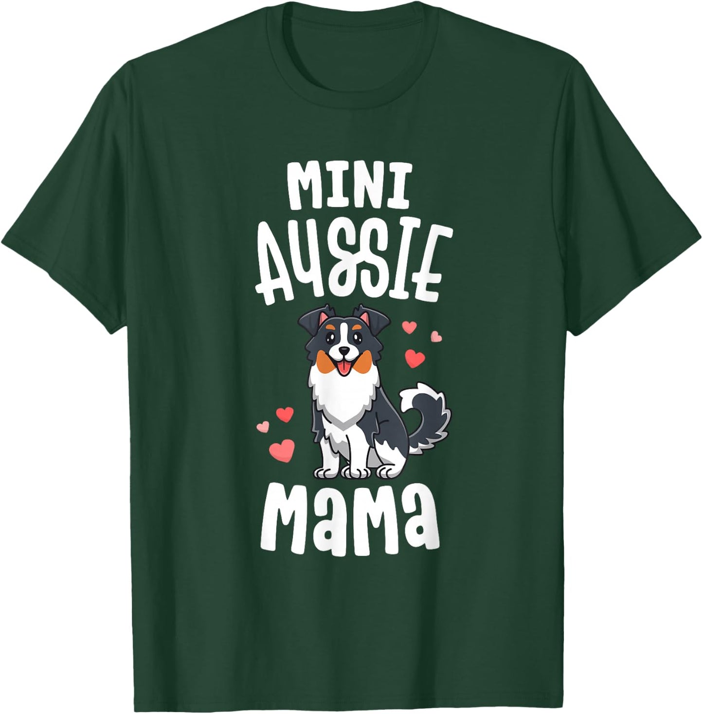 Mini Aussie Mama Shirt Women Toy Australian Shepherd Gifts T-Shirt - T-Shirt | Forest