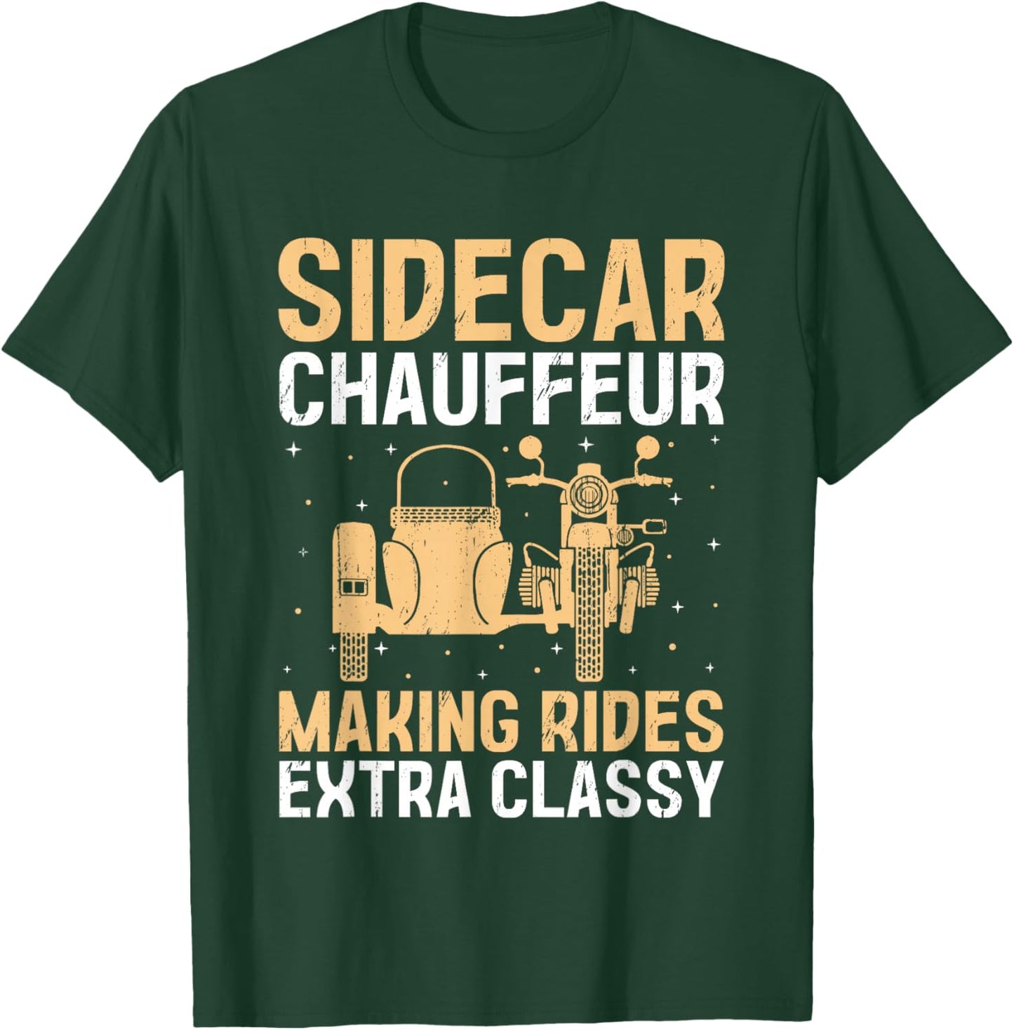 Sidecar Motorcycle Motorcyclist Bike Motorbike Sidecar Rider T-Shirt - T-Shirt | Forest