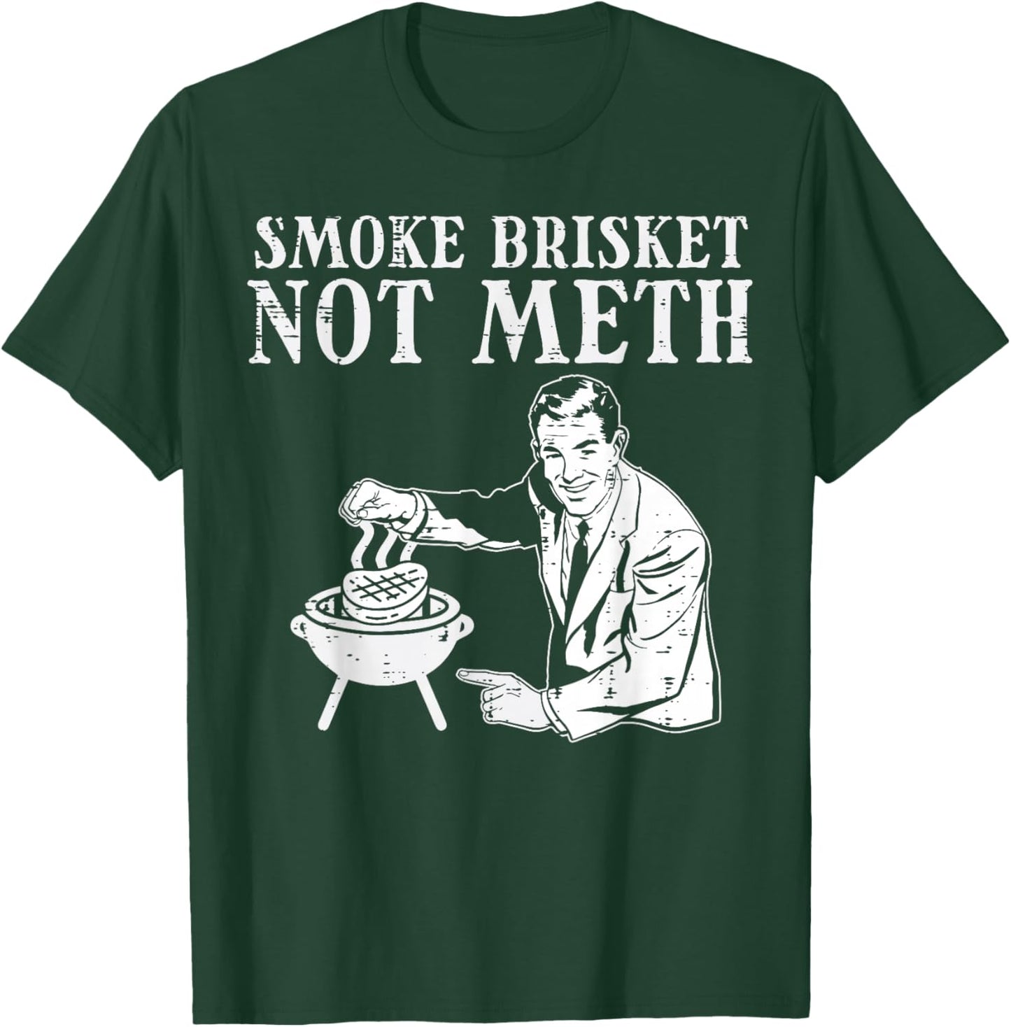 Grill Brisket Fun Bbq Barbecue Meat Grilling Master Dad Men T-Shirt - T-Shirt | Forest