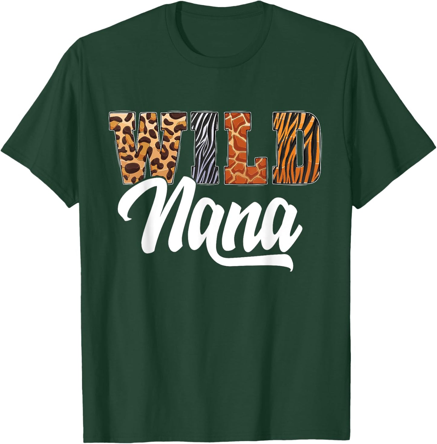 Wild Nana Zoo Born Wild Birthday Safari Jungle T-Shirt - T-Shirt | Forest