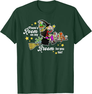 Funny There's Room On My Broom For You Too Teacher Halloween T-Shirt - T-Shirt | Forest