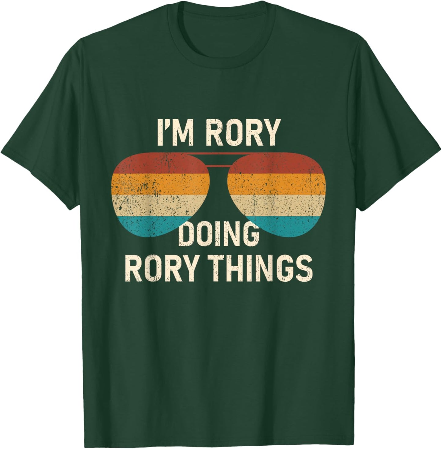 I'm Rory Doing Rory Things Retro Sunglass Personalized T-Shirt - T-Shirt | Forest