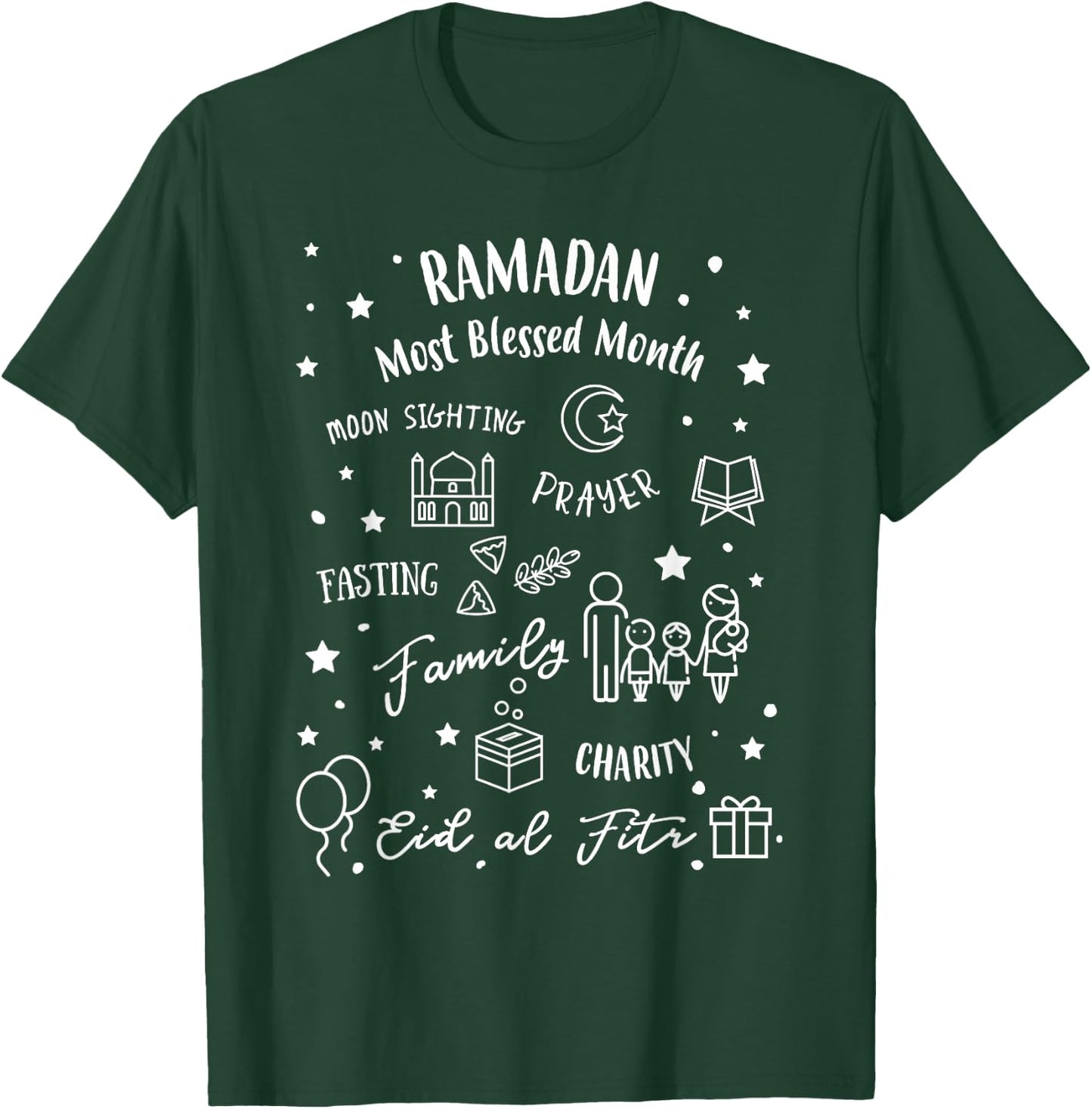 Ramadan Blessed Month Muslim Islamic Ramadhan Eid al Fitr T-Shirt - T-Shirt | Forest