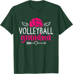 Volleyball Player Grandma Volleyball Lover Volleyball Women T-Shirt - T-Shirt | Forest