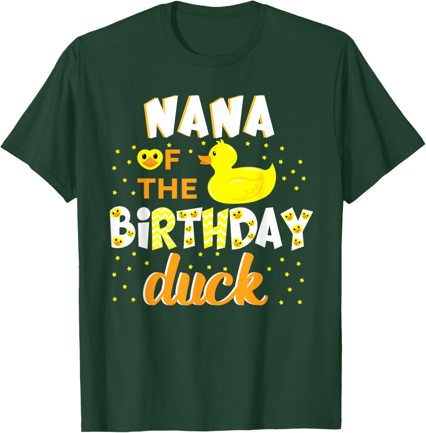 Nana Of The Birthday Duck Yellow Duck Birthday Fun T-Shirt - T-Shirt | Forest